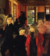 Albert Besnard A Family oil painting on canvas